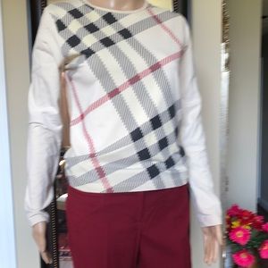 Burberry long sleeve stretch tee. M